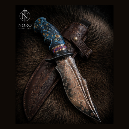 Azure Damascus Fang