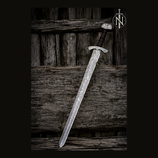 Engraved Medieval Knight Sword