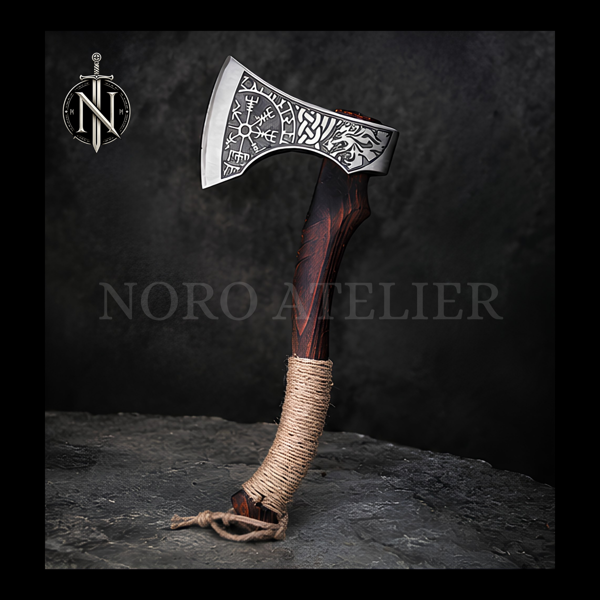 Ravenforged Axe – Hand Forged Carbon Steel Viking Axe