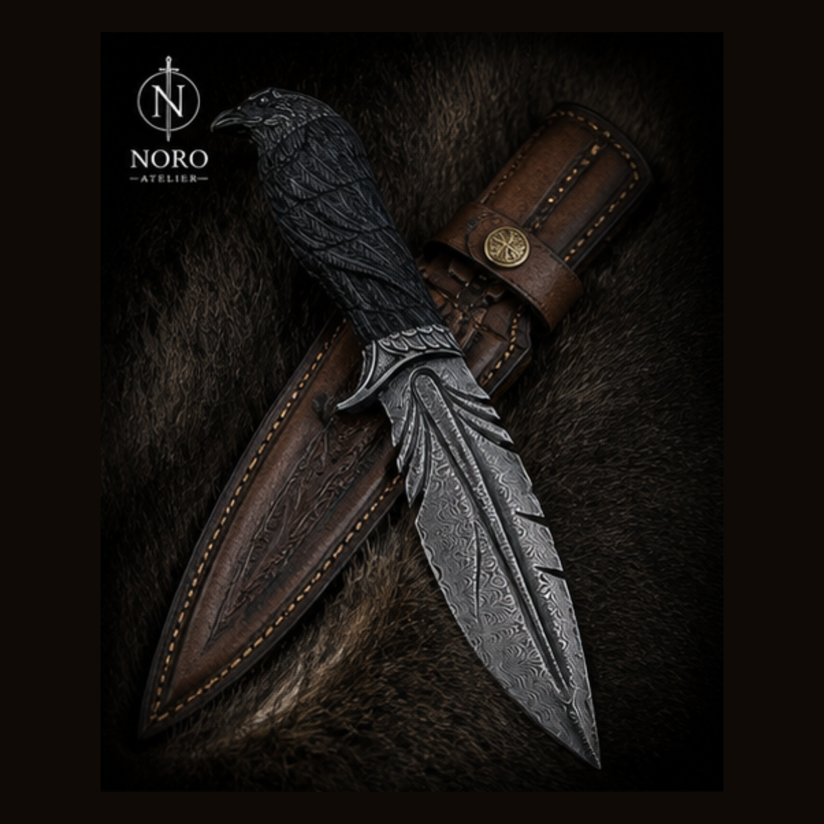 Serpentguard Damascus Knife