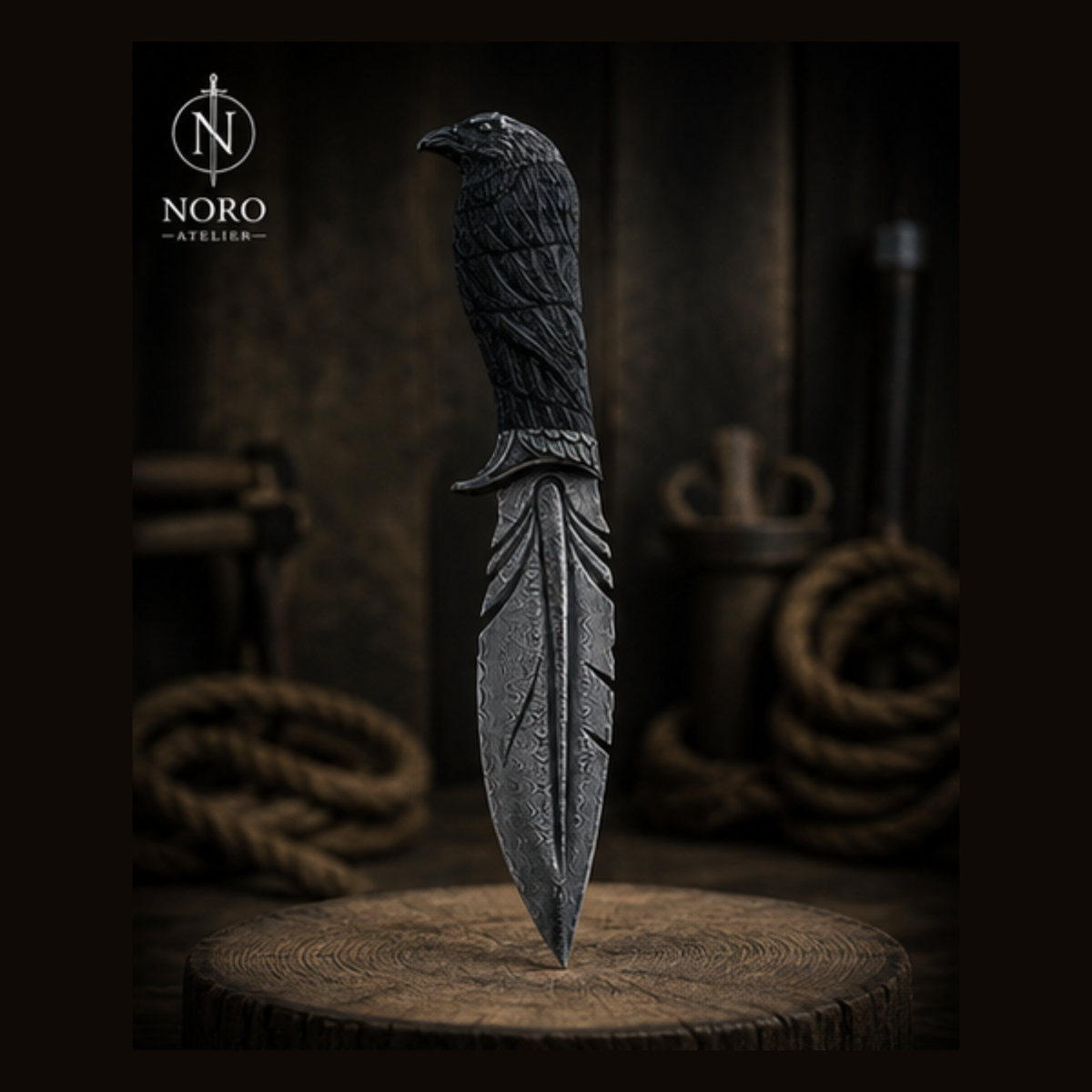 Serpentguard Damascus Knife