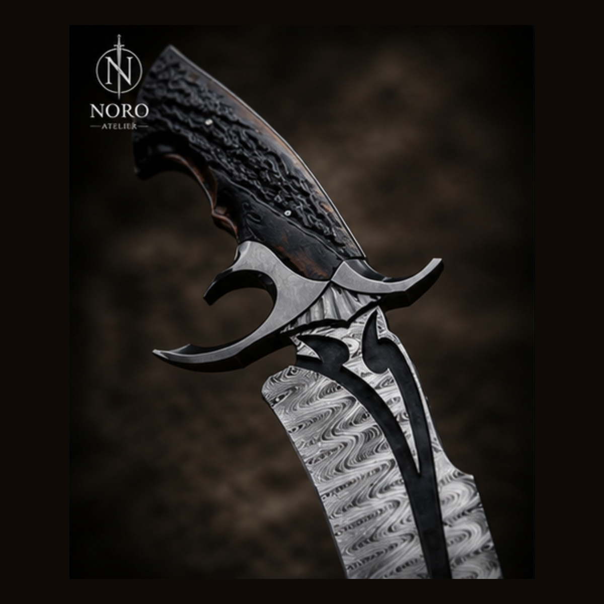 Wyrmfang Damascus Knife