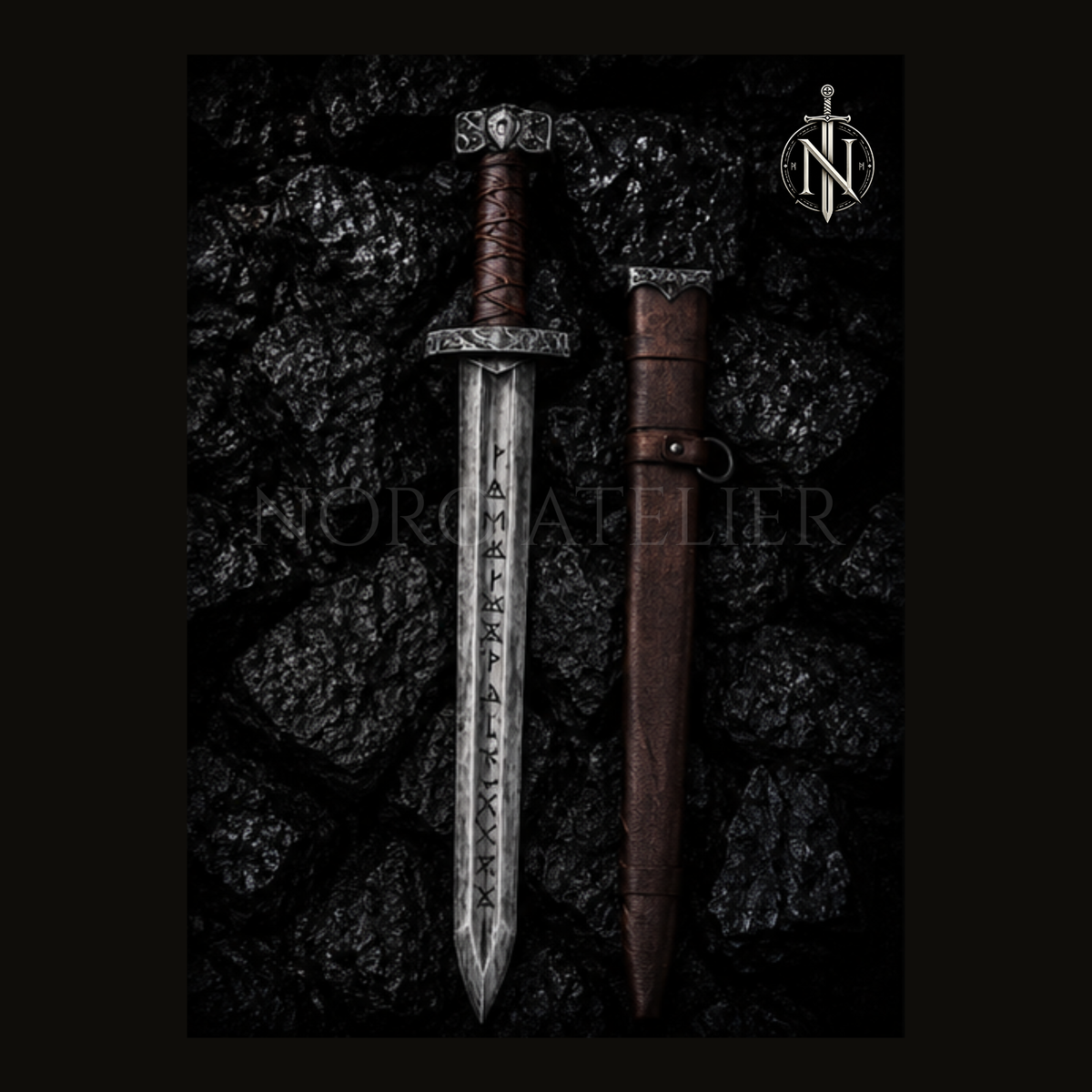 Norse Damascus Steel Sword