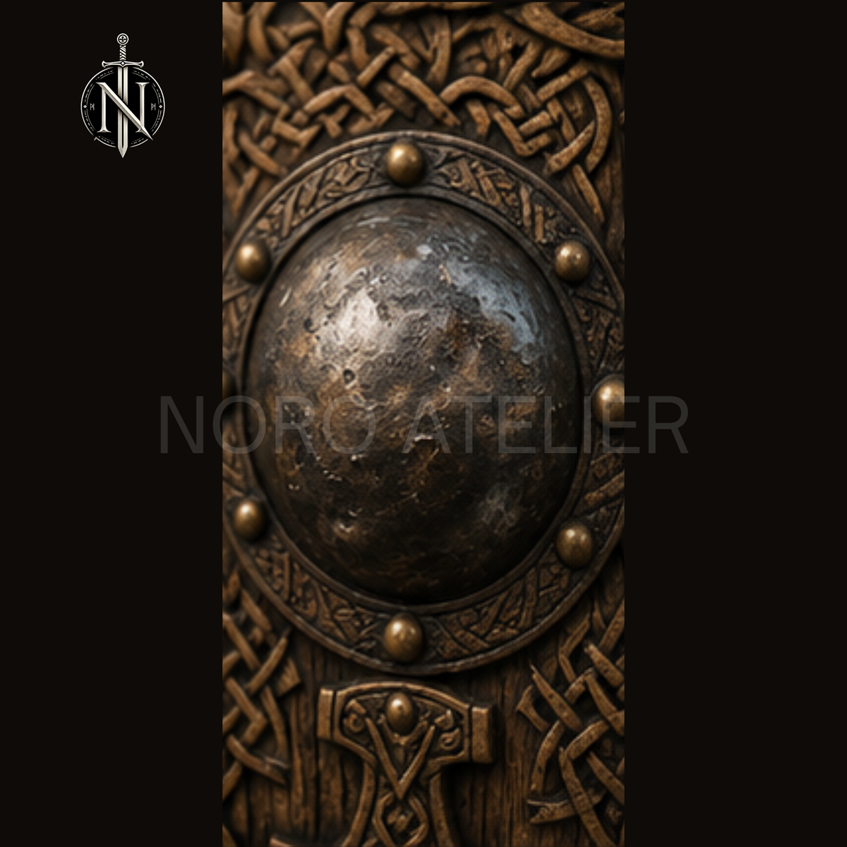 Odin's Raven & Wolf Norse Shield