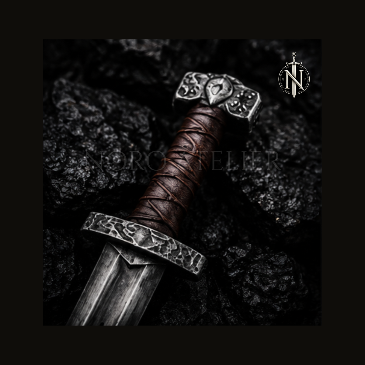 Norse Damascus Steel Sword