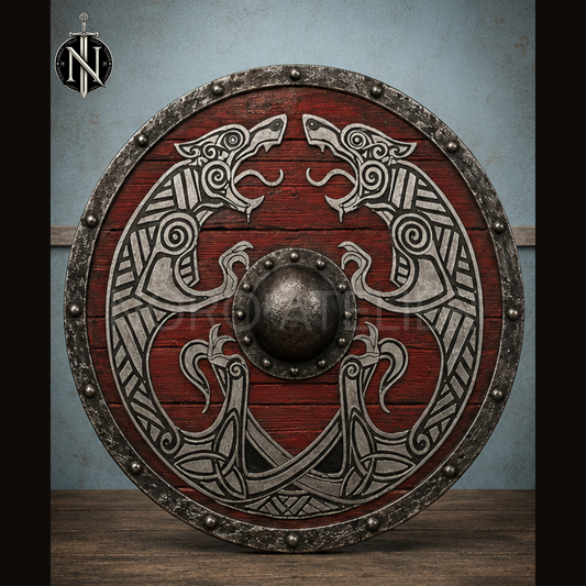 Ravenbound Twin Ravens Norse Shield