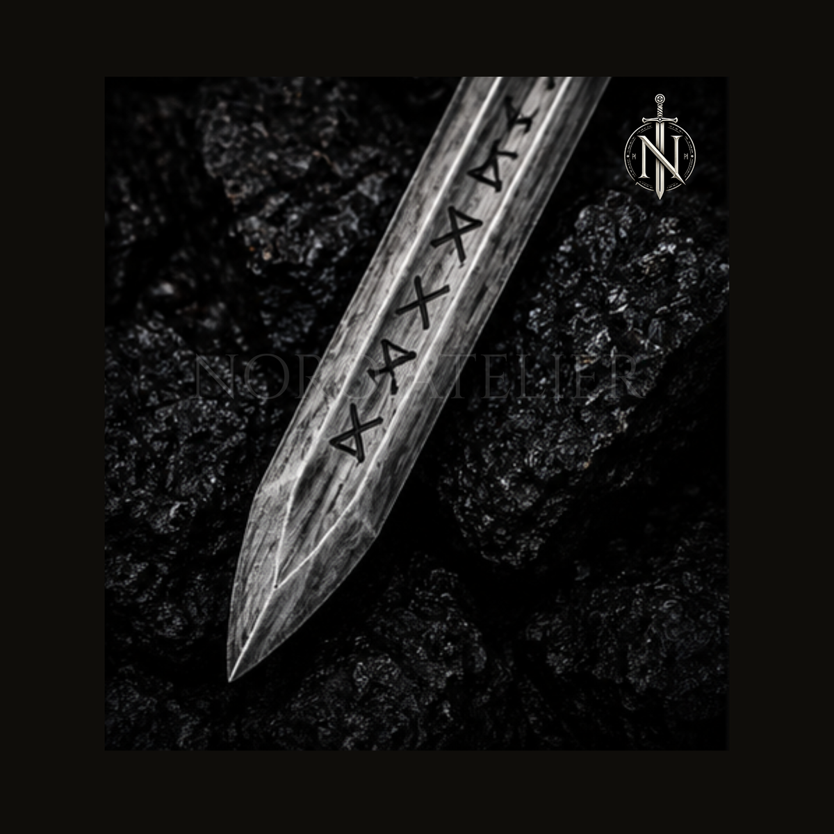Norse Damascus Steel Sword