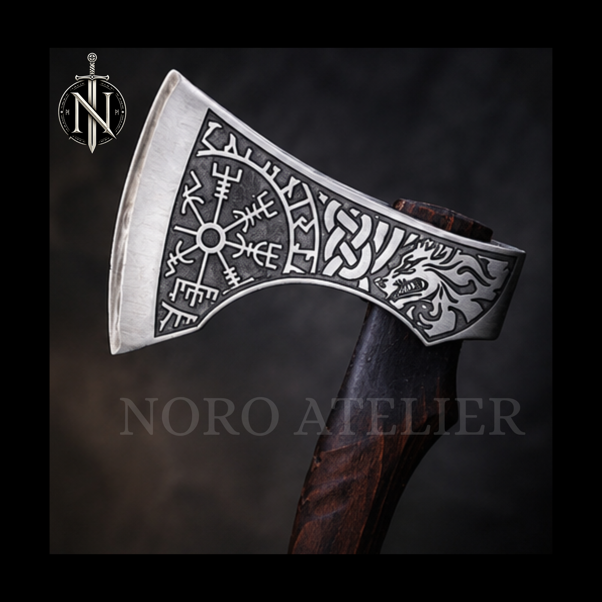 Ravenforged Axe – Hand Forged Carbon Steel Viking Axe