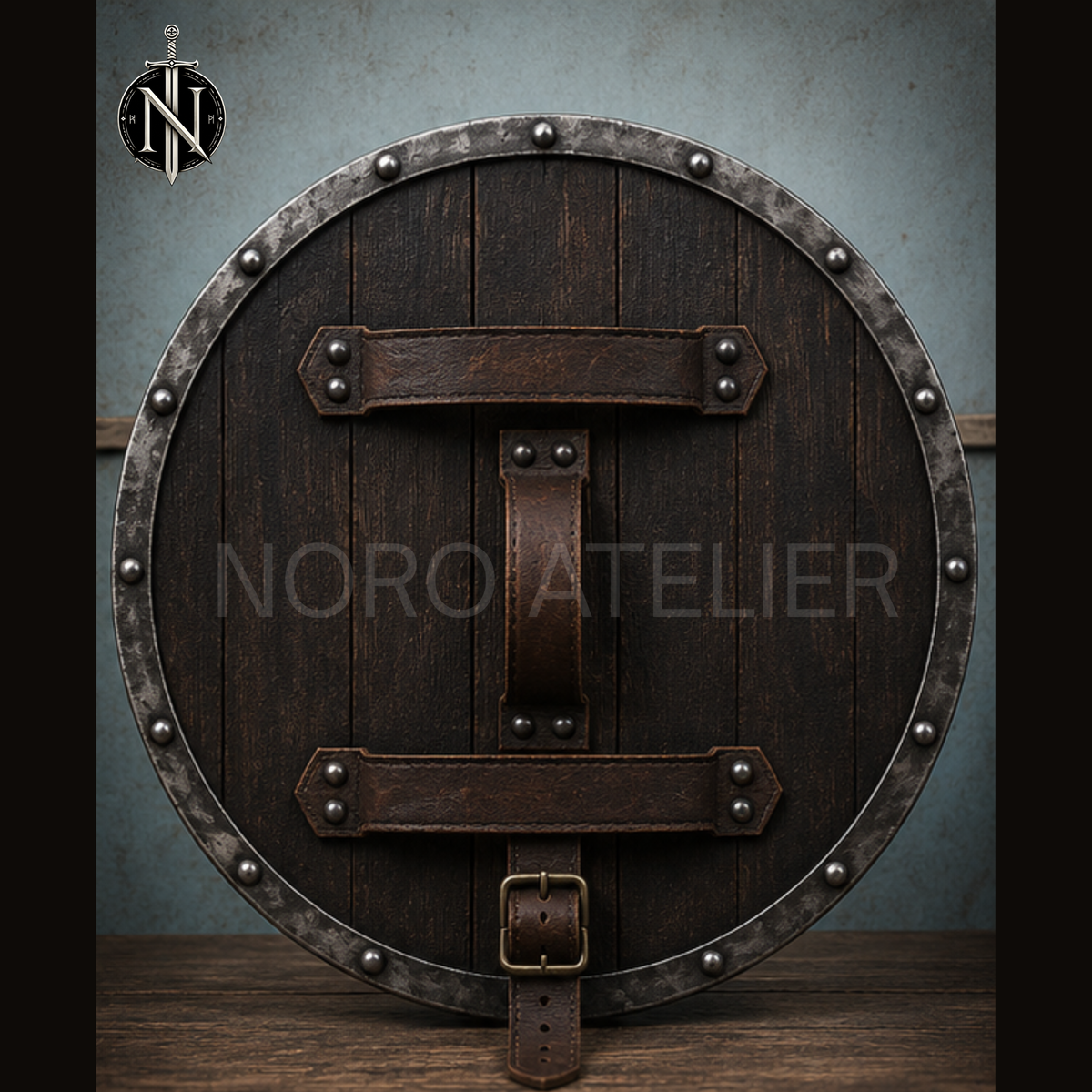 Frostfang Twin Dragon Norse Shield