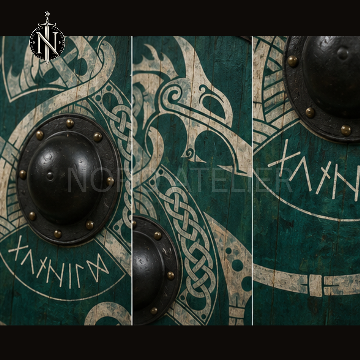 Jörmungandr Emerald Norse Shield