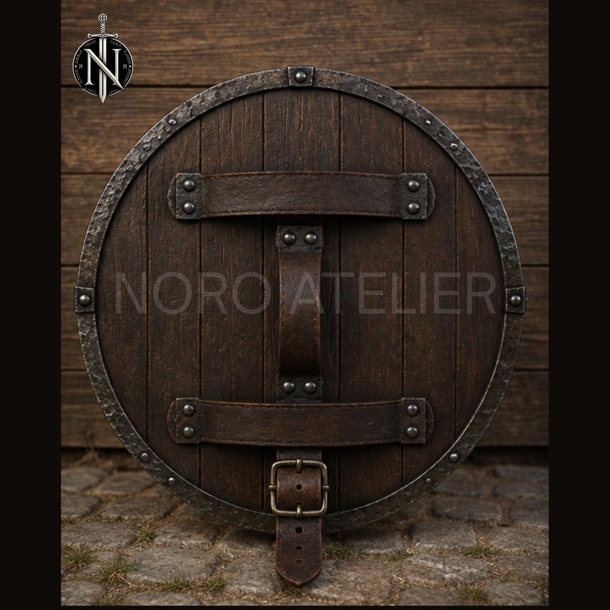 Ironbound Viking Round Shield