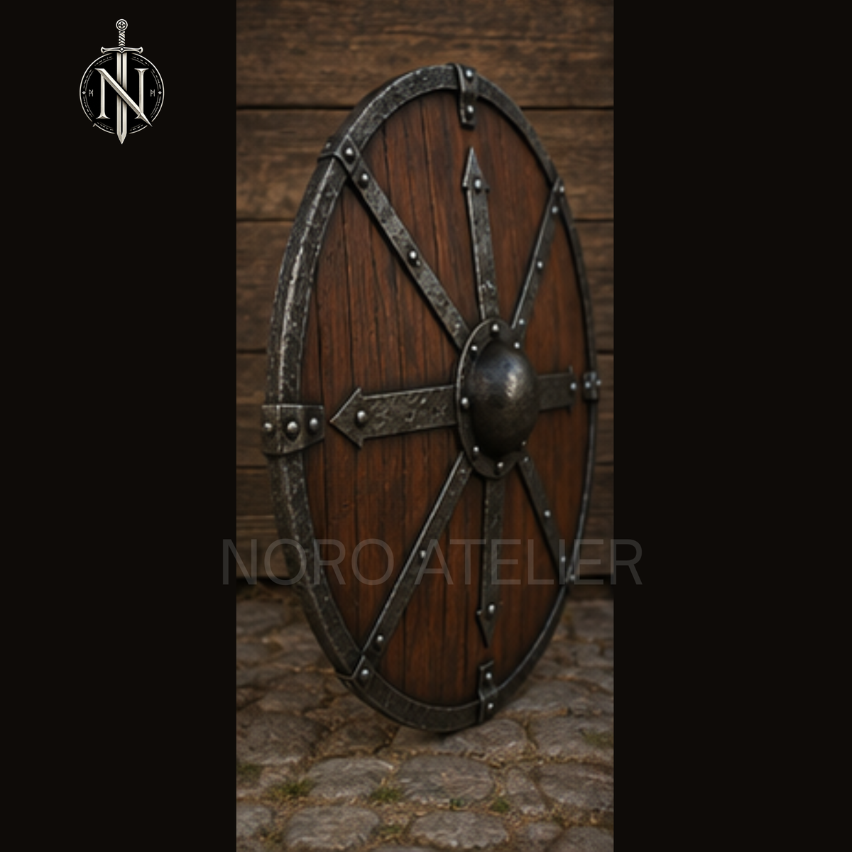 Ironbound Viking Round Shield