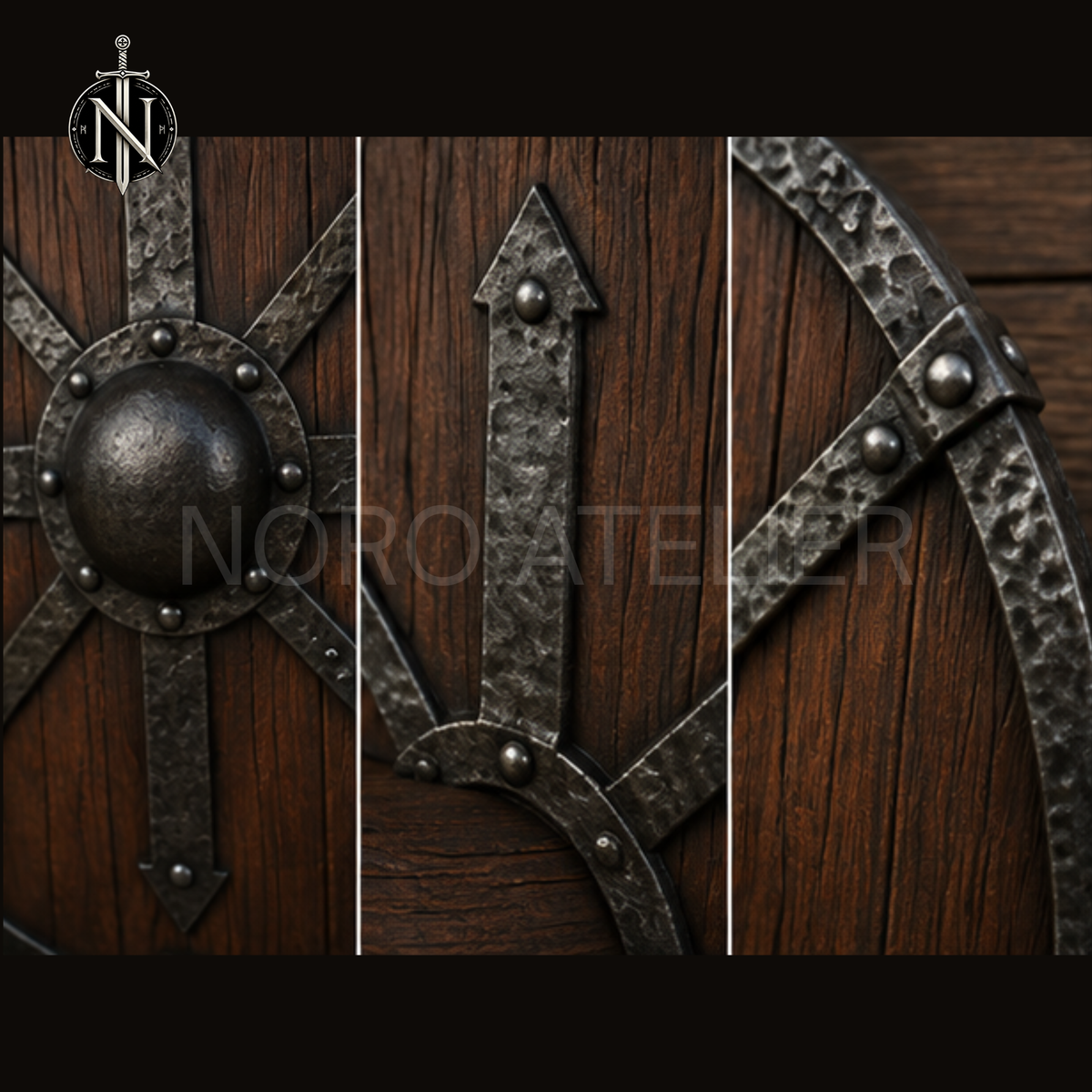 Ironbound Viking Round Shield