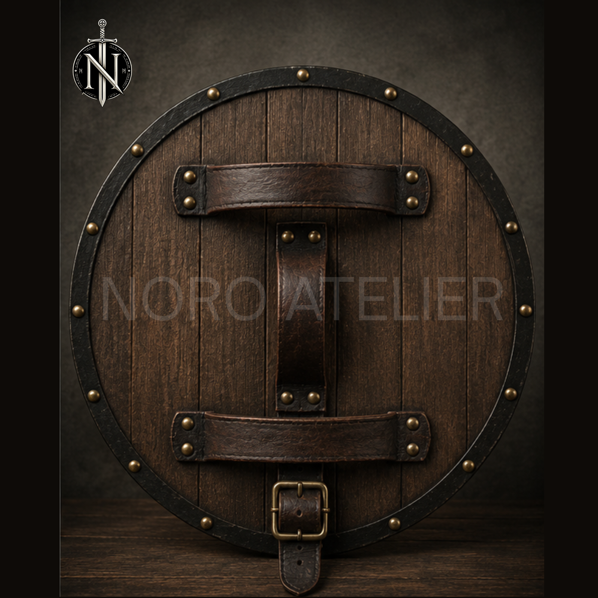 Crimson Cross Viking Shield
