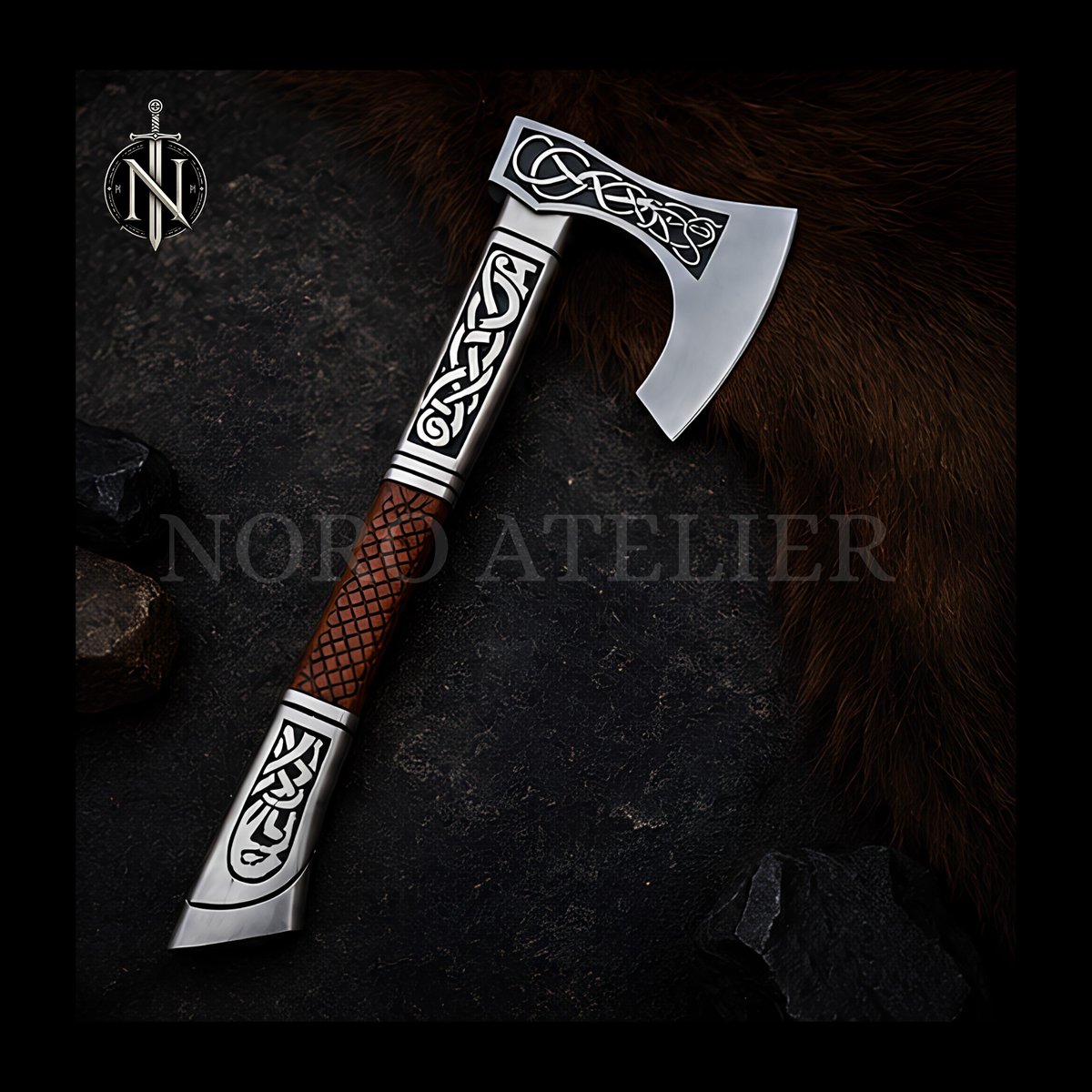 Nordic Knotwork Axe